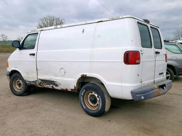 2B7HB11Y22K103719 - 2002 DODGE RAM VAN B1 WHITE photo 3