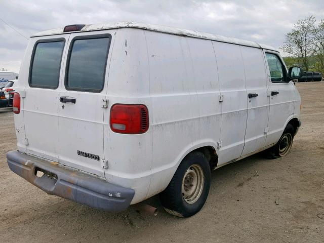 2B7HB11Y22K103719 - 2002 DODGE RAM VAN B1 WHITE photo 4