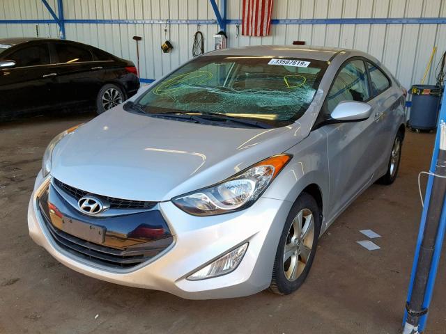 KMHDH6AE7DU003169 - 2013 HYUNDAI ELANTRA CO SILVER photo 2