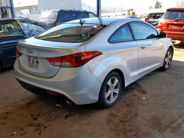 KMHDH6AE7DU003169 - 2013 HYUNDAI ELANTRA CO SILVER photo 4