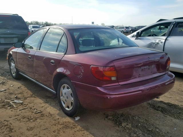 1G8ZH52802Z312067 - 2002 SATURN SL1 MAROON photo 3