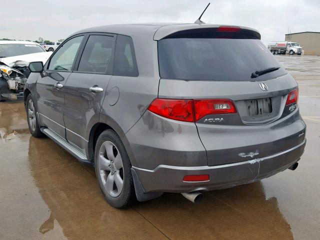 5J8TB18587A019785 - 2007 ACURA RDX TECHNO GRAY photo 3