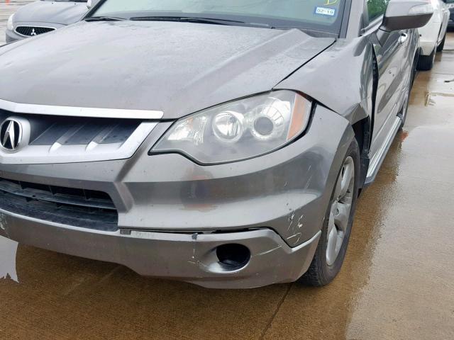 5J8TB18587A019785 - 2007 ACURA RDX TECHNO GRAY photo 9