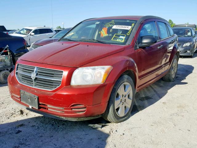 1B3HB48B77D340552 - 2007 DODGE CALIBER SX RED photo 2