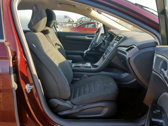 3FA6P0G70HR282893 - 2017 FORD FUSION S BURGUNDY photo 5