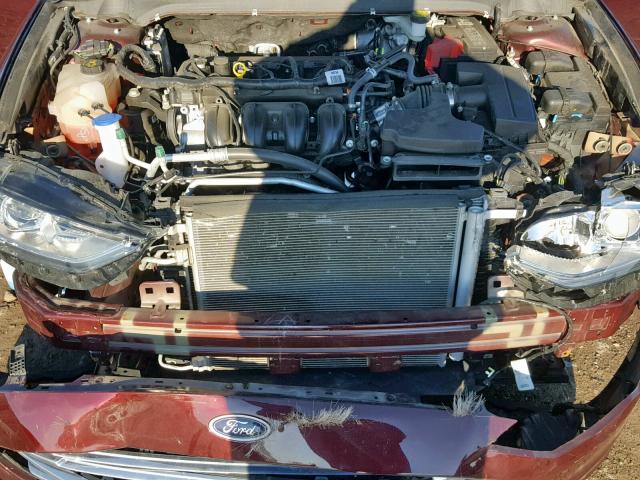 3FA6P0G70HR282893 - 2017 FORD FUSION S BURGUNDY photo 7