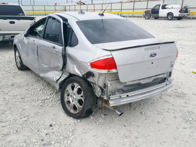 1FAHP36N99W229456 - 2009 FORD FOCUS SES SILVER photo 3