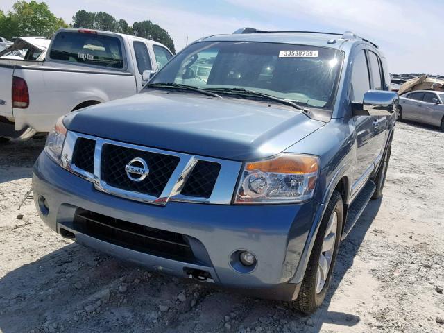 5N1BA0ND8AN609516 - 2010 NISSAN ARMADA SE BLUE photo 2