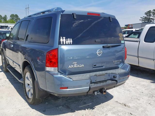 5N1BA0ND8AN609516 - 2010 NISSAN ARMADA SE BLUE photo 3