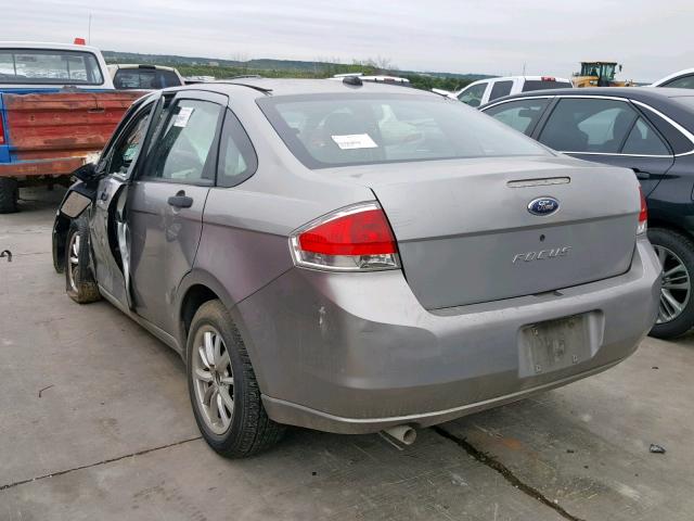 1FAHP34N28W248383 - 2008 FORD FOCUS S/SE GRAY photo 3