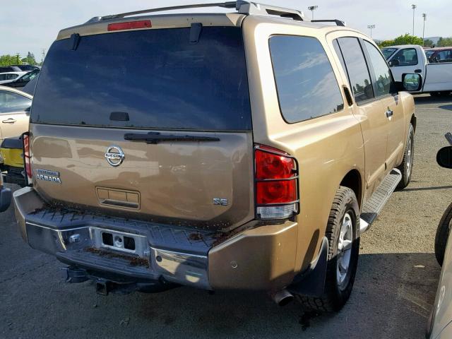 5N1AA08B84N724692 - 2004 NISSAN ARMADA SE GOLD photo 4