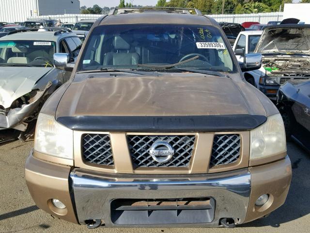 5N1AA08B84N724692 - 2004 NISSAN ARMADA SE GOLD photo 9