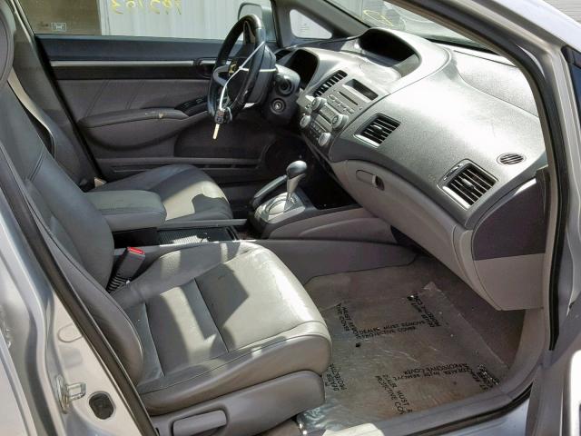 1HGFA16929L017785 - 2009 HONDA CIVIC EXL SILVER photo 5