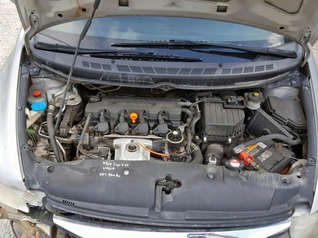 1HGFA16929L017785 - 2009 HONDA CIVIC EXL SILVER photo 7