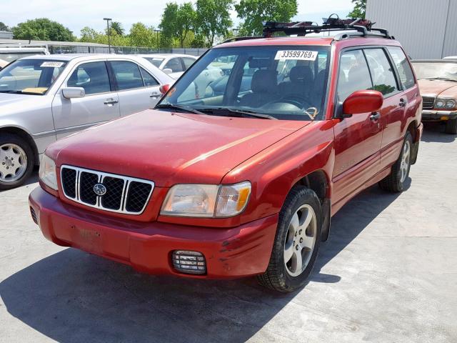 JF1SF65672H756944 - 2002 SUBARU FORESTER S RED photo 2