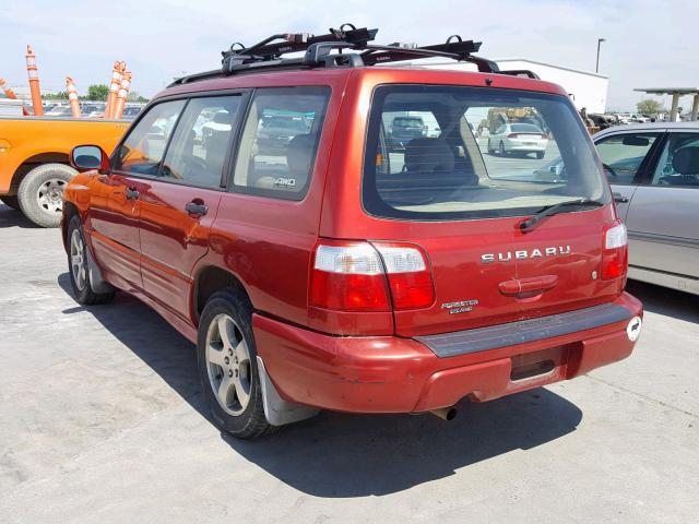 JF1SF65672H756944 - 2002 SUBARU FORESTER S RED photo 3