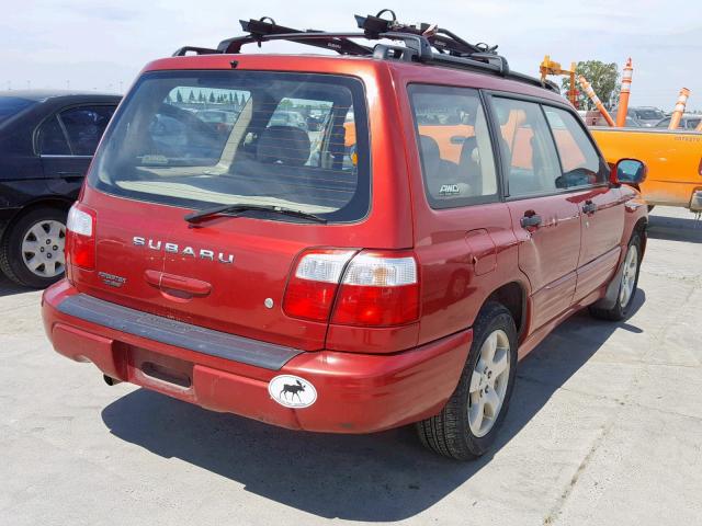 JF1SF65672H756944 - 2002 SUBARU FORESTER S RED photo 4