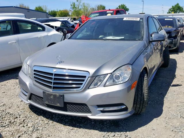 WDDHF5KB5DA673286 - 2013 MERCEDES-BENZ E 350 SILVER photo 2