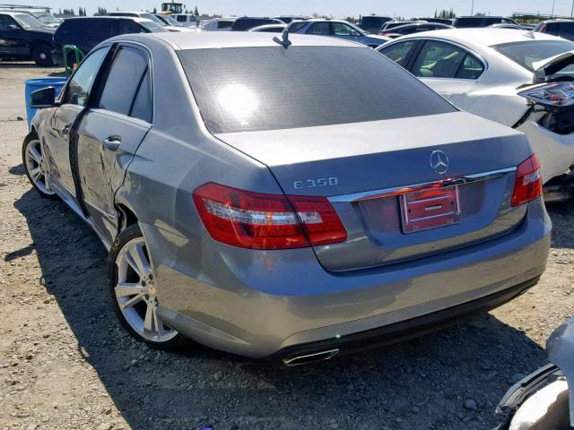 WDDHF5KB5DA673286 - 2013 MERCEDES-BENZ E 350 SILVER photo 3