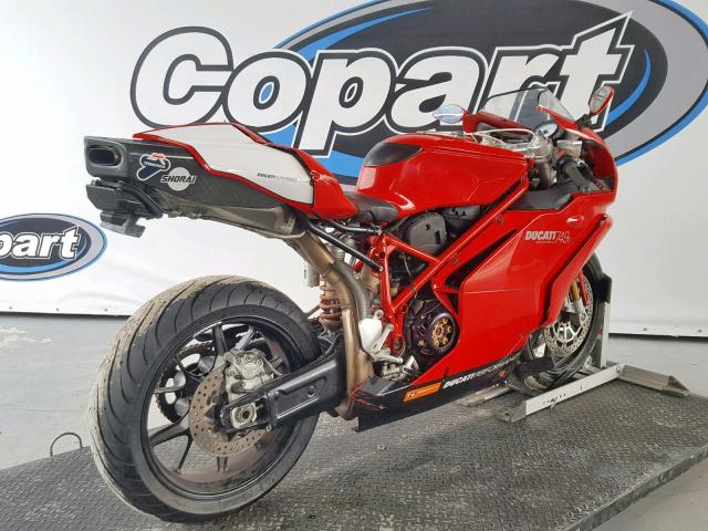 ZDM1UB3S16B011477 - 2006 DUCATI 749 RED photo 4