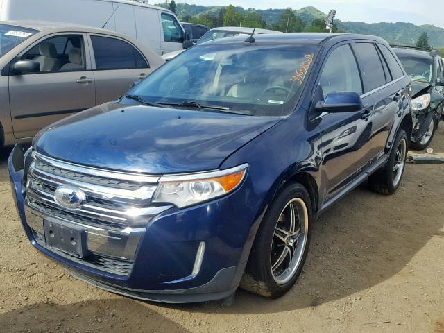 2FMDK3KC6CBA30560 - 2012 FORD EDGE LIMIT BLUE photo 2