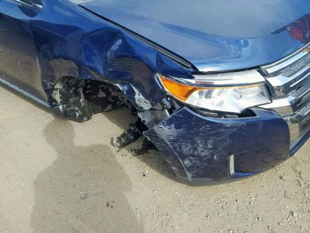 2FMDK3KC6CBA30560 - 2012 FORD EDGE LIMIT BLUE photo 9