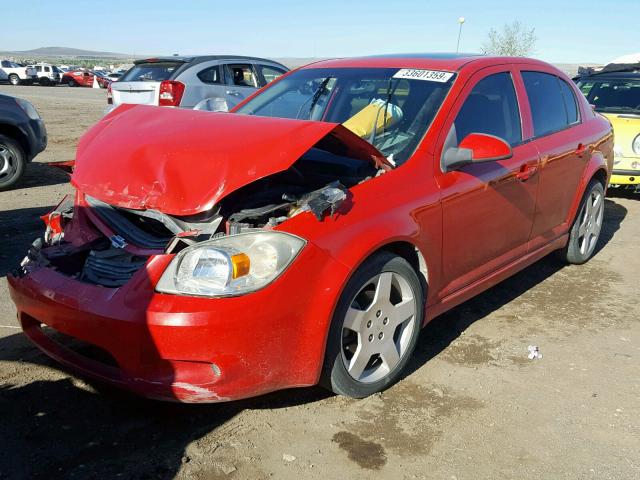 1G1AF5F59A7120075 - 2010 CHEVROLET COBALT 2LT RED photo 2