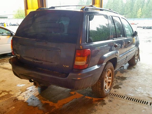 1J8GW58J23C606497 - 2003 JEEP GRAND CHER BLUE photo 4