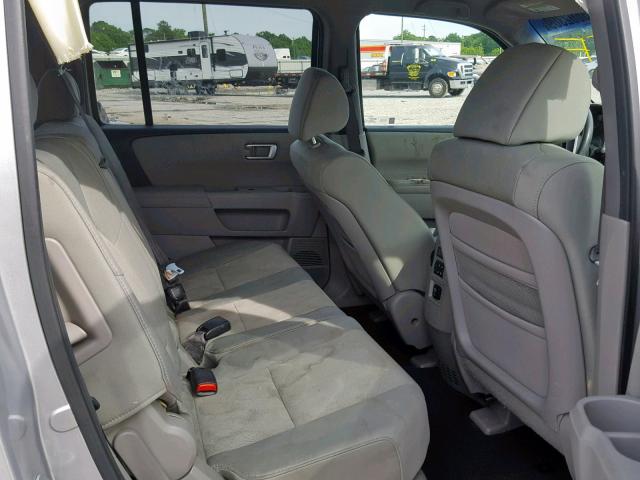 5FNYF3H23AB007360 - 2010 HONDA PILOT LX SILVER photo 6