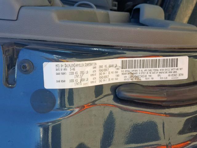 1J8HG48N46C349149 - 2006 JEEP COMMANDER 蓝色 照片 10