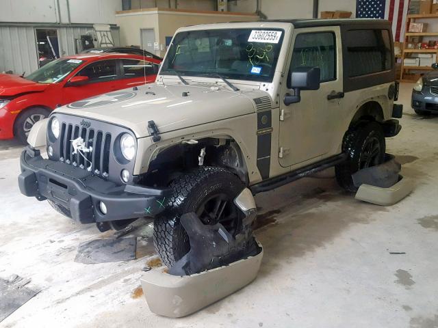 1C4AJWAG8JL828409 - 2018 JEEP WRANGLER S TAN photo 2