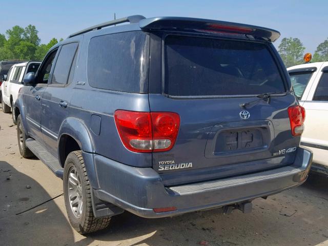 5TDBT48A25S239641 - 2005 TOYOTA SEQUOIA LI BLUE photo 3