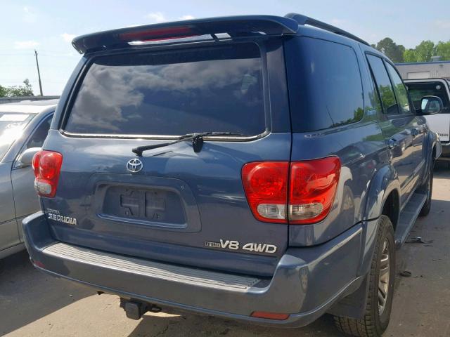 5TDBT48A25S239641 - 2005 TOYOTA SEQUOIA LI BLUE photo 4