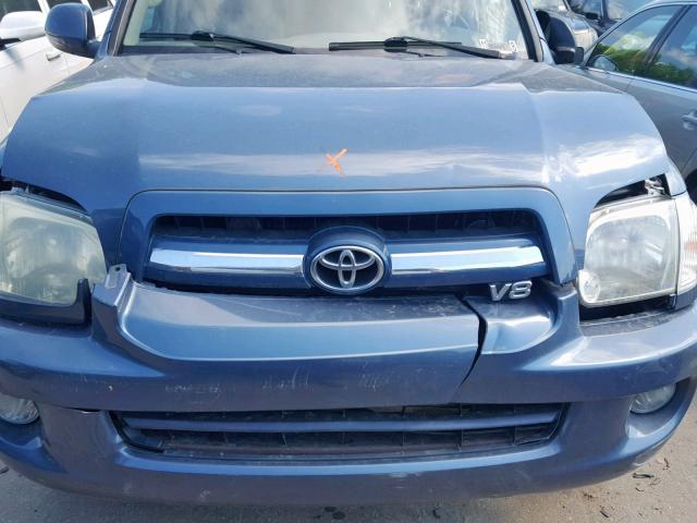 5TDBT48A25S239641 - 2005 TOYOTA SEQUOIA LI BLUE photo 7