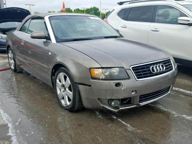 WAUAT48H33K011089 - 2003 AUDI A4 3.0 CAB GRAY photo 1