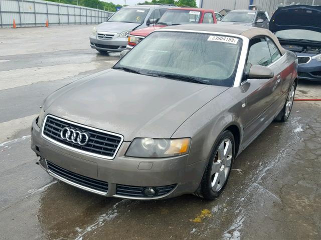 WAUAT48H33K011089 - 2003 AUDI A4 3.0 CAB GRAY photo 2