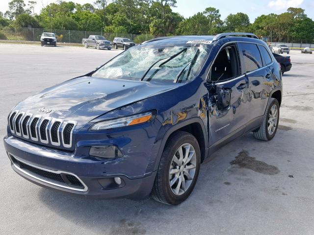 1C4PJLDB5JD557523 - 2018 JEEP CHEROKEE L BLUE photo 2