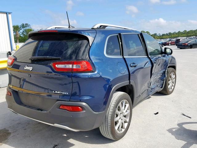 1C4PJLDB5JD557523 - 2018 JEEP CHEROKEE L BLUE photo 4