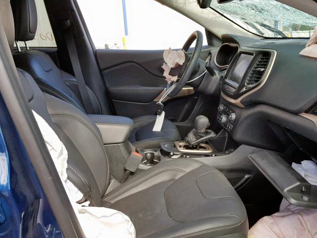 1C4PJLDB5JD557523 - 2018 JEEP CHEROKEE L BLUE photo 5