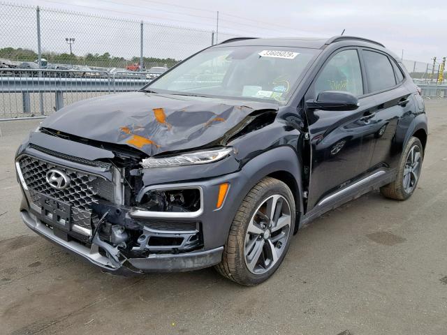 KM8K5CA58JU118745 - 2018 HYUNDAI KONA ULTIM BLACK photo 2