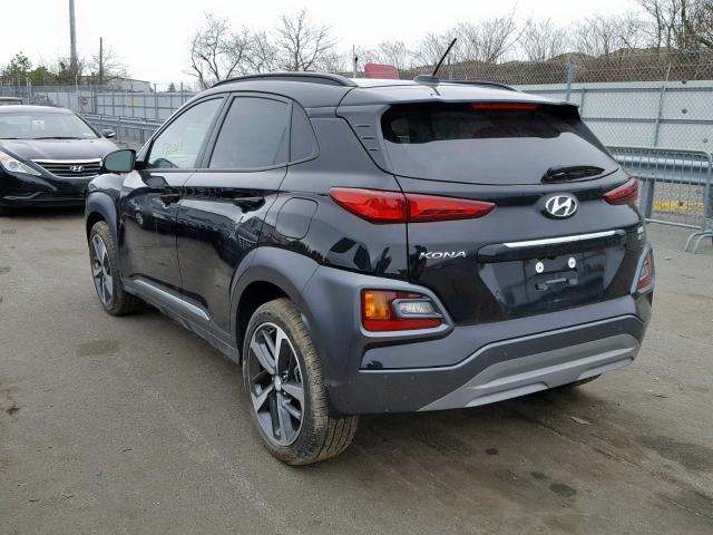 KM8K5CA58JU118745 - 2018 HYUNDAI KONA ULTIM BLACK photo 3