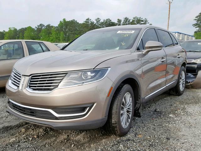 2LMPJ6KP7JBL26399 - 2018 LINCOLN MKX SELECT TAN photo 2