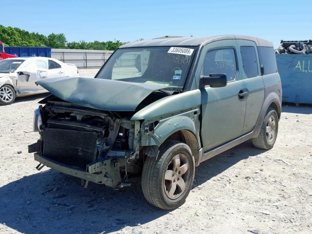 5J6YH28573L038801 - 2003 HONDA ELEMENT EX GREEN photo 2