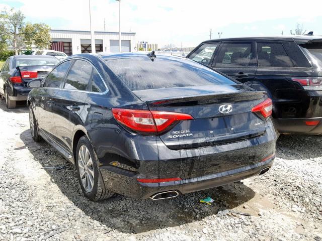 5NPE34AF9GH290002 - 2016 HYUNDAI SONATA SPO BLACK photo 3