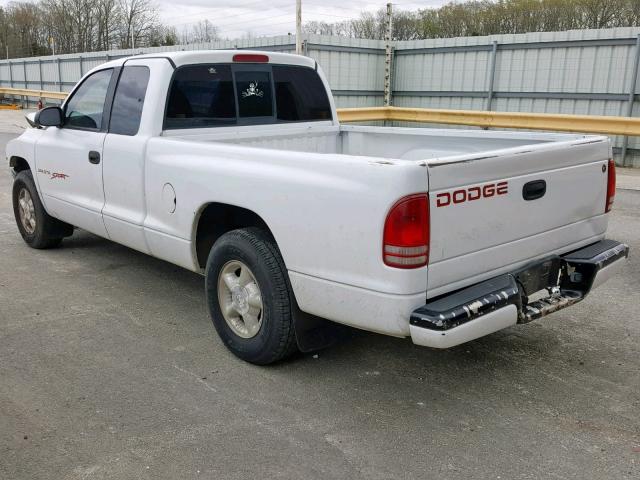 1B7FL22P1WS608176 - 1998 DODGE DAKOTA WHITE photo 3