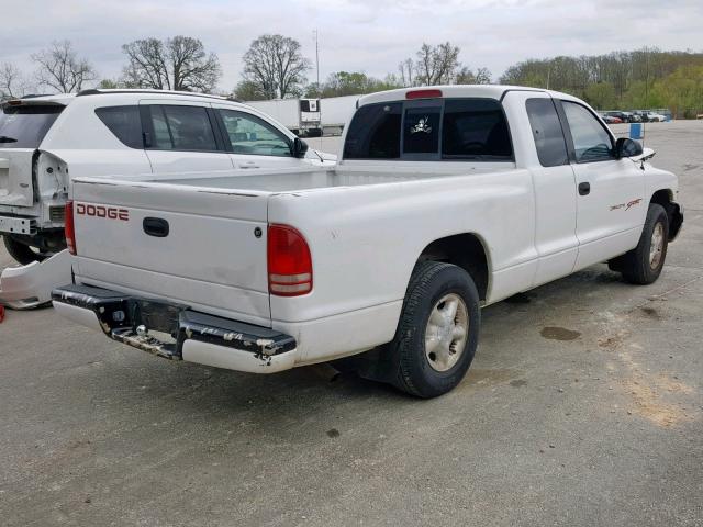 1B7FL22P1WS608176 - 1998 DODGE DAKOTA WHITE photo 4