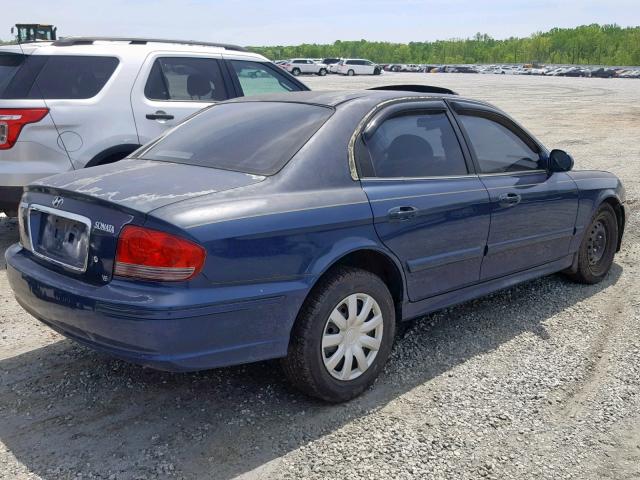 KMHWF25H35A155643 - 2005 HYUNDAI SONATA GL BLUE photo 4