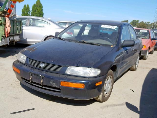 JM1BB1414T0344740 - 1996 MAZDA PROTEGE DX BLUE photo 2