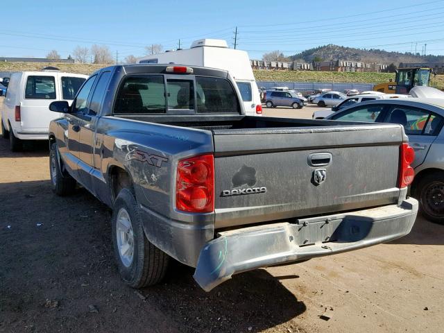 1D7HE32K58S516879 - 2008 DODGE DAKOTA SXT CHARCOAL photo 3