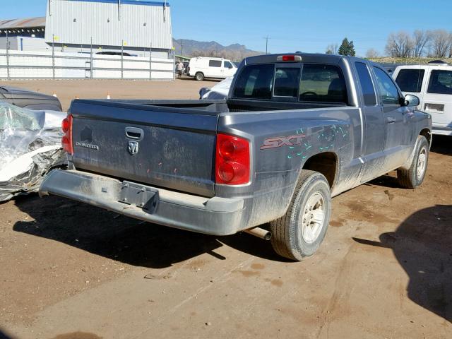 1D7HE32K58S516879 - 2008 DODGE DAKOTA SXT CHARCOAL photo 4